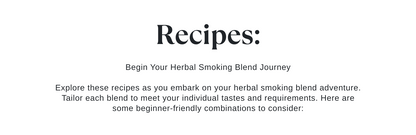 Smokable Herb List with Recipe Cards