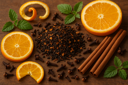 Orange Spiced tea cloves, orange, cinnamon, tulsi